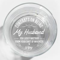 Personalized Congrats On Being My Husband Whiskey Glass 34427 thumb 1