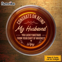 Personalized Congrats On Being My Husband Whiskey Glass 34427 thumb 1