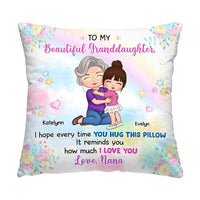 Personalized Gift For Granddaughter Grandson Kids Grandma Mother Hugged This Soft Pillow 34430 thumb 1
