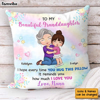 Personalized Gift For Granddaughter Grandson Kids Grandma Mother Hugged This Soft Pillow 34430 thumb 1