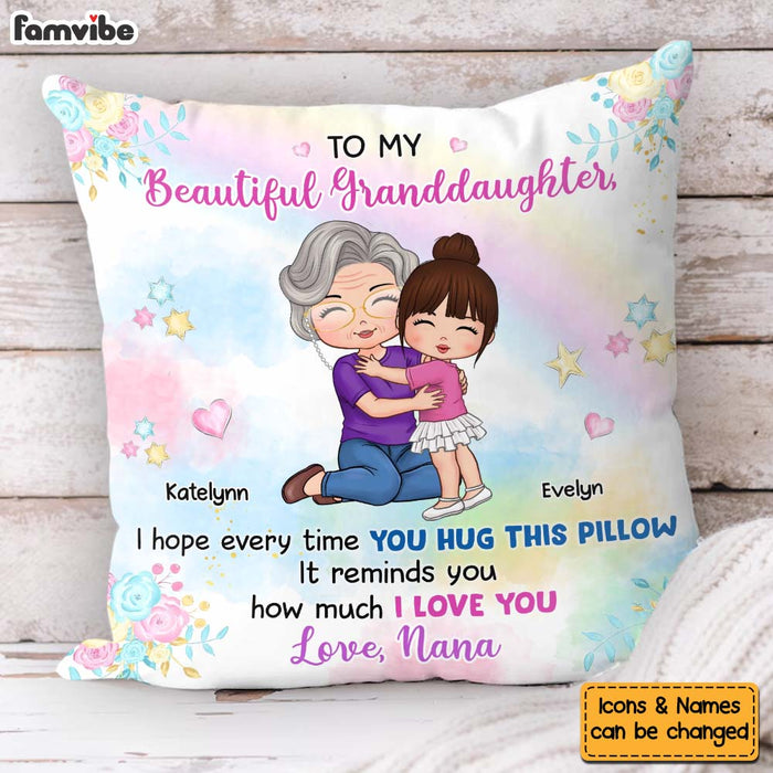 Personalized Gift For Granddaughter Grandson Kids Grandma Mother Hugged This Soft Pillow 34430 1