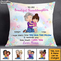 Personalized Gift For Granddaughter Grandson Kids Grandma Mother Hugged This Soft Pillow 34430 thumb 1