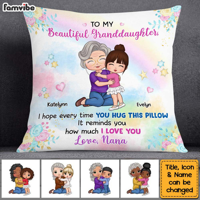 Personalized Gift For Granddaughter Grandson Kids Grandma Mother Hugged This Soft Pillow 34430 1