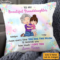Personalized Gift For Granddaughter Grandson Kids Grandma Mother Hugged This Soft Pillow 34430 thumb 1