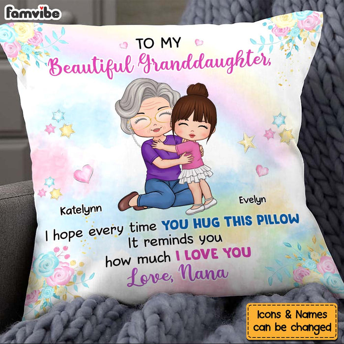 Personalized Gift For Granddaughter Grandson Kids Grandma Mother Hugged This Soft Pillow 34430 1