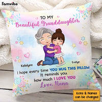 Personalized Gift For Granddaughter Grandson Kids Grandma Mother Hugged This Soft Pillow 34430 thumb 1