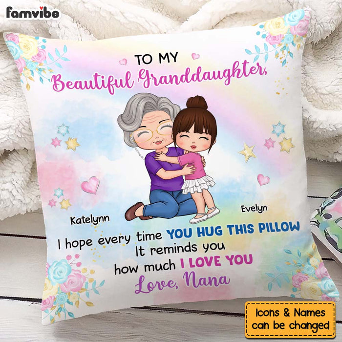 Personalized Gift For Granddaughter Grandson Kids Grandma Mother Hugged This Soft Pillow 34430 1