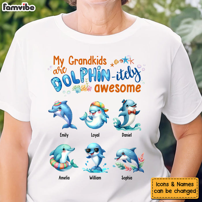 Personalized Gift For Grandma Dolphin-itely Awesome Shirt - Hoodie - Sweatshirt 34436 1