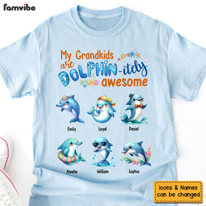 Personalized Gift For Grandma Dolphin-itely Awesome Shirt - Hoodie - Sweatshirt 34436 1