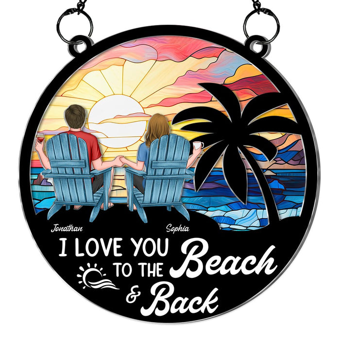 Personalized Love You To The Beach & Back Acrylic Suncatcher Ornament 34438 1