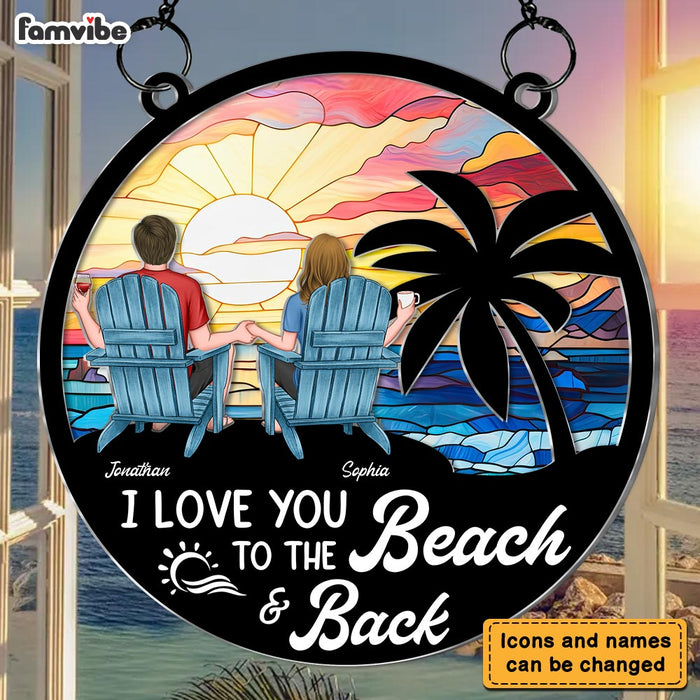 Personalized Love You To The Beach & Back Acrylic Suncatcher Ornament 34438 1