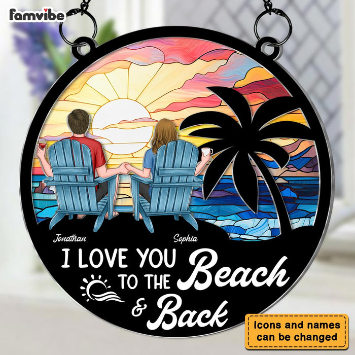 Personalized Love You To The Beach & Back Acrylic Suncatcher Ornament 34438 1