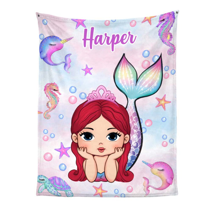 Personalized For Kid Mermaid Blanket 34440 1