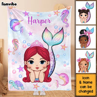 Personalized For Kid Mermaid Blanket 34440 thumb 1