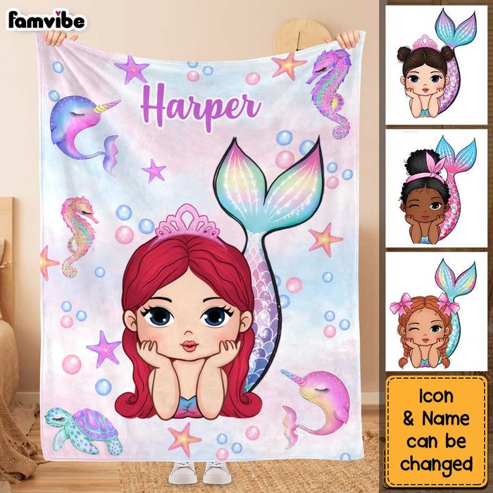 Personalized For Kid Mermaid Blanket 34440 1