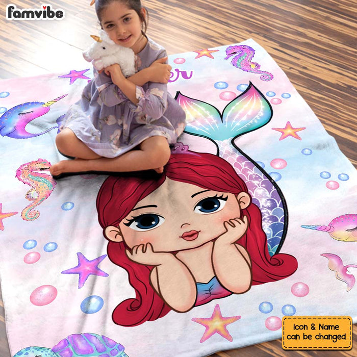 Personalized For Kid Mermaid Blanket 34440 1