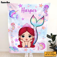 Personalized For Kid Mermaid Blanket 34440 thumb 1
