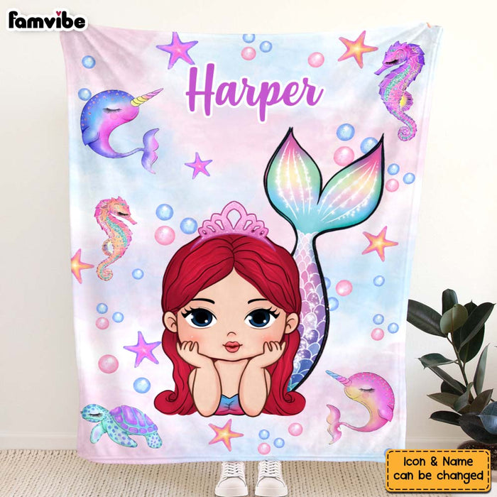 Personalized For Kid Mermaid Blanket 34440 1