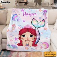 Personalized For Kid Mermaid Blanket 34440 thumb 1