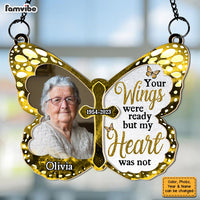 Personalized  Custom Photo Live Like A Butterfly Memorial Acrylic Mix Wood Suncatcher Ornament 34448 thumb 1