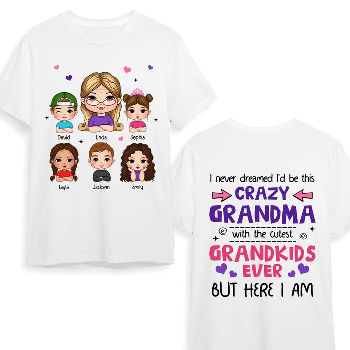 Personalized Gift For Nana Crazy Grandma With Grandkids Double-sided Printing Shirt 34458 1