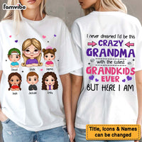 Personalized Gift For Nana Crazy Grandma With Grandkids Double-sided Printing Shirt 34458 thumb 1