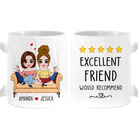 Personalized Gift For Excellent Friend Would Recommend Mug 34469 thumb 1