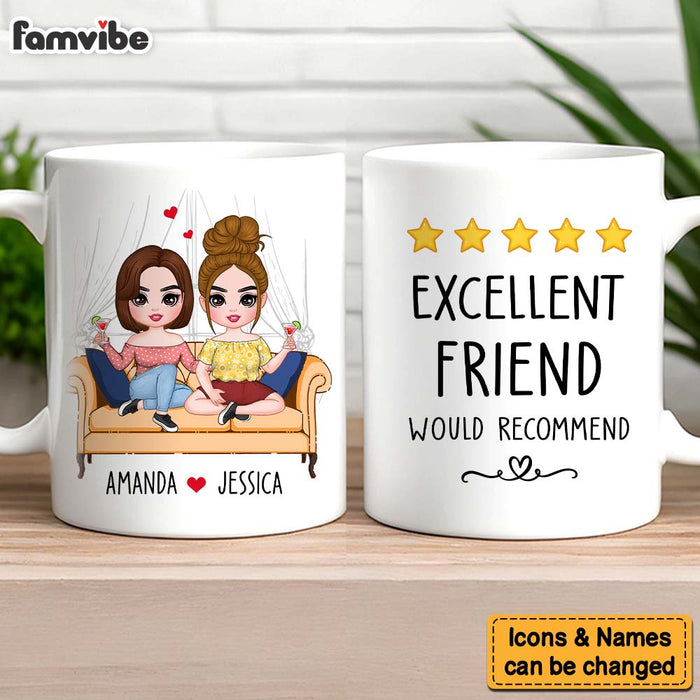 Personalized Gift For Excellent Friend Would Recommend Mug 34469 1