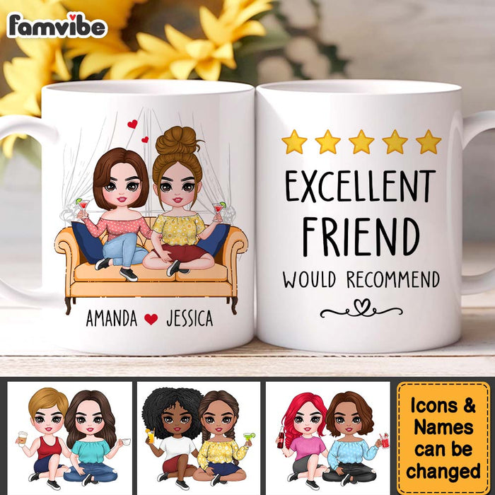 Personalized Gift For Excellent Friend Would Recommend Mug 34469 1