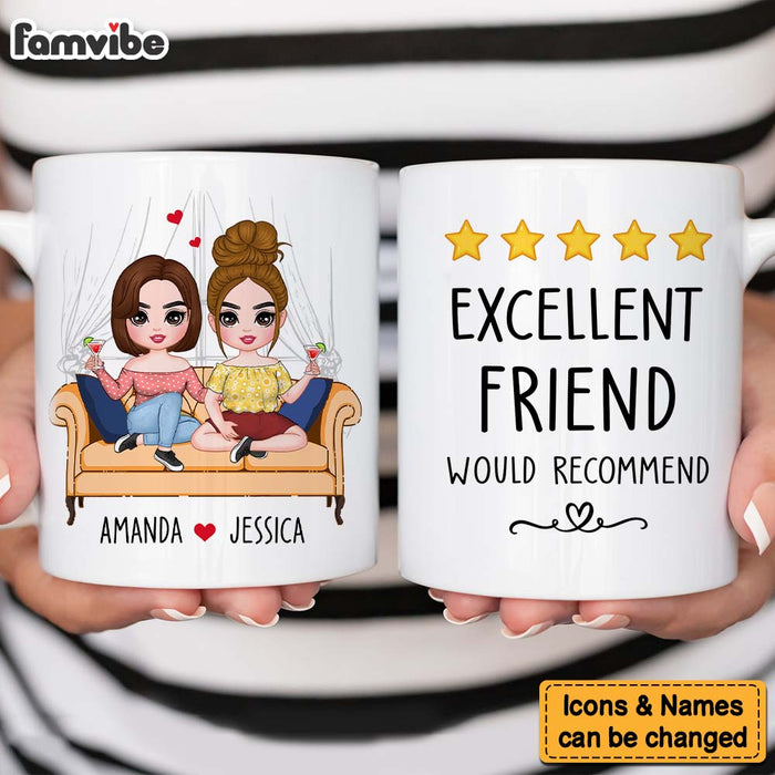 Personalized Gift For Excellent Friend Would Recommend Mug 34469 1