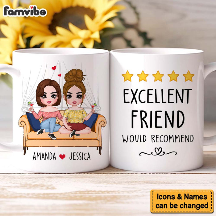 Personalized Gift For Excellent Friend Would Recommend Mug 34469 1