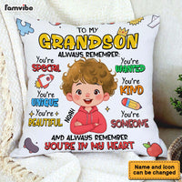 Personalized Gift For Grandson You Are In My Heart Pillow 34472 thumb 1