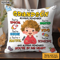 Personalized Gift For Grandson You Are In My Heart Pillow 34472 thumb 1