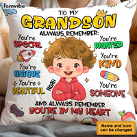 Personalized Gift For Grandson You Are In My Heart Pillow 34472 thumb 1
