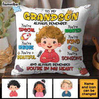 Personalized Gift For Grandson You Are In My Heart Pillow 34472 thumb 1