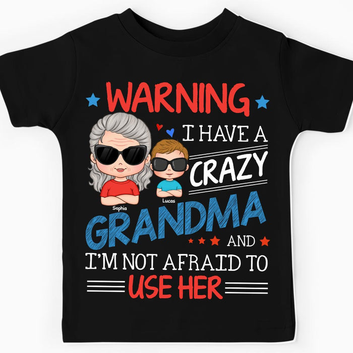 Personalized Gift For Grandson And Crazy Grandma Kid T Shirt - Kid Hoodie - Kid Sweatshirt 34475 1
