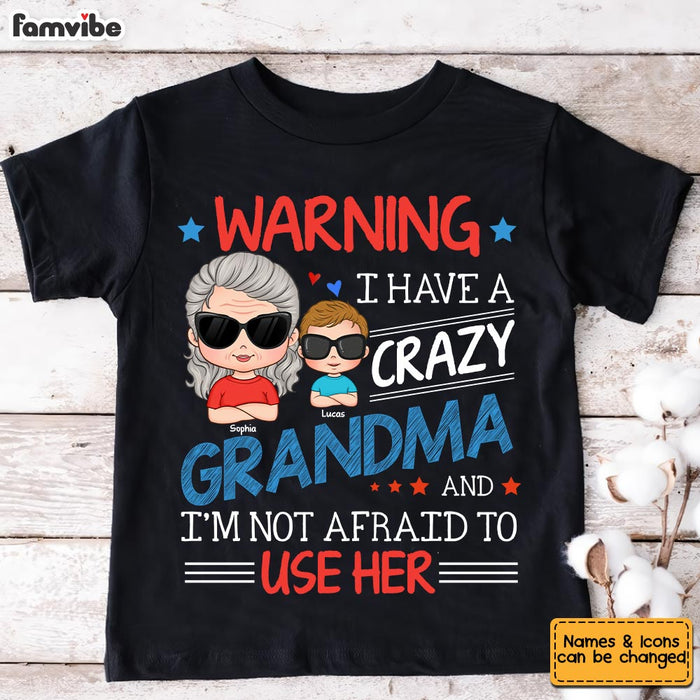 Personalized Gift For Grandson And Crazy Grandma Kid T Shirt - Kid Hoodie - Kid Sweatshirt 34475 1