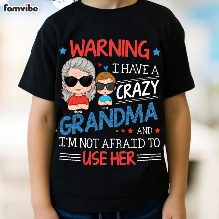 Personalized Gift For Grandson And Crazy Grandma Kid T Shirt - Kid Hoodie - Kid Sweatshirt 34475 1