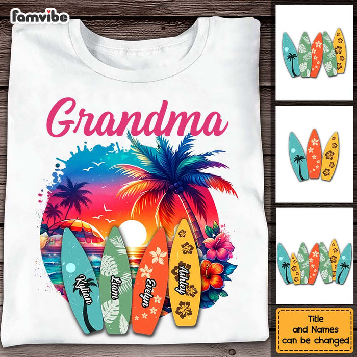 Personalized Gift For Grandma Beach With Grandkids Shirt - Hoodie - Sweatshirt 34484 1