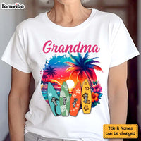 Personalized Gift For Grandma Beach With Grandkids Shirt - Hoodie - Sweatshirt 34484 thumb 1