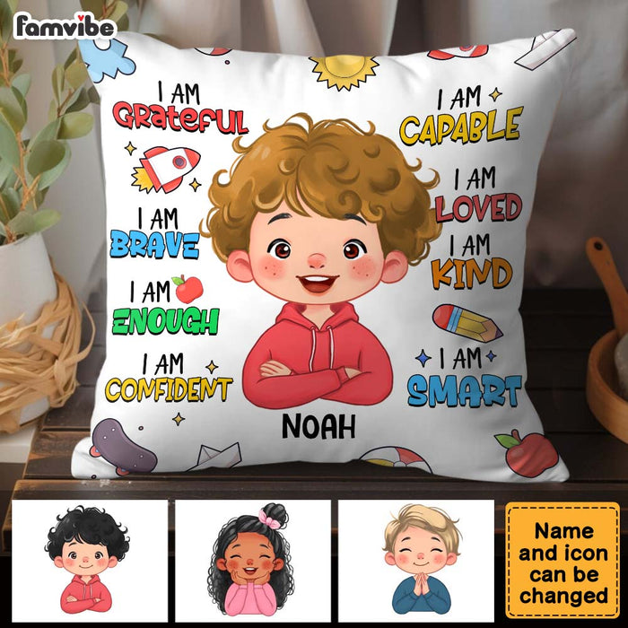 Personalized Gift For Kid Affirmation I Am Kind Pillow 34490 1