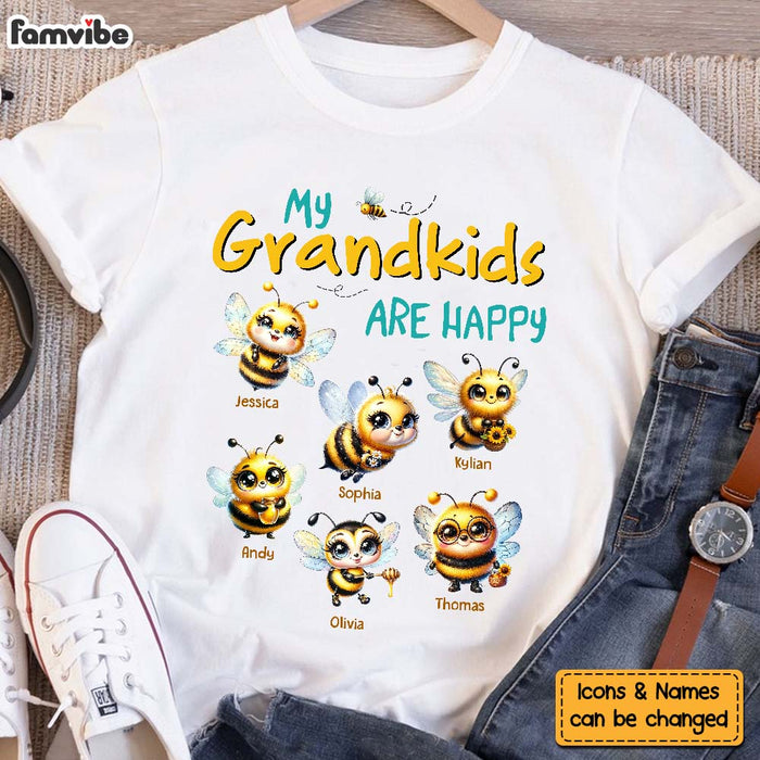Personalized Gift For Grandma Bee Happy Shirt - Hoodie - Sweatshirt 34493 1