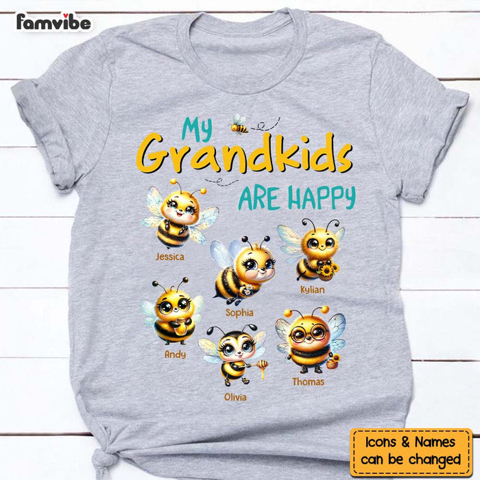 Personalized Gift For Grandma Bee Happy Shirt - Hoodie - Sweatshirt 34493 1