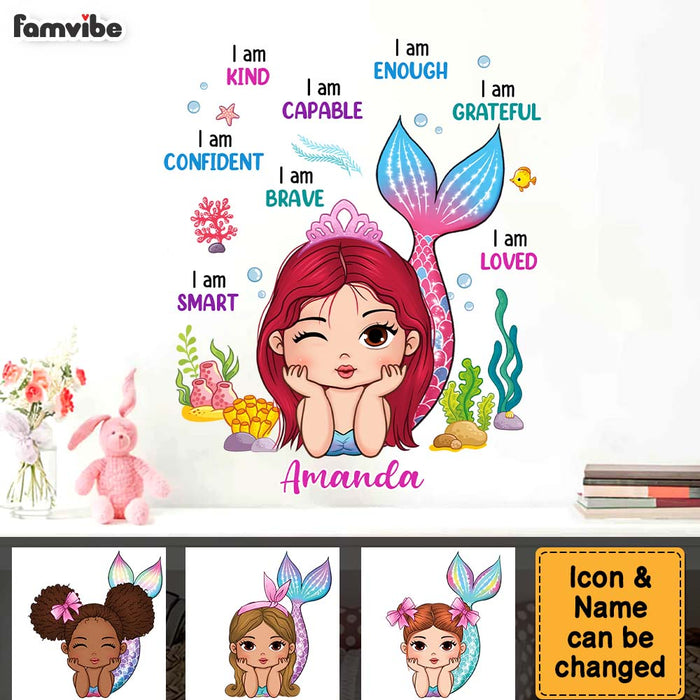 Personalized Gift For Granddaughter Mermaid Decor Decal 34494 1
