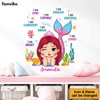Personalized Gift For Granddaughter Mermaid Decor Decal 34494 thumb 1