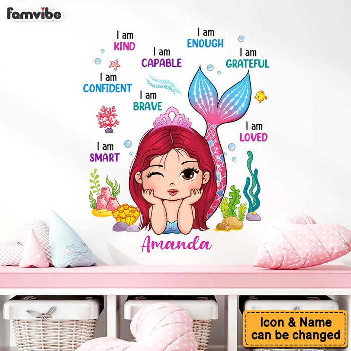 Personalized Gift For Granddaughter Mermaid Decor Decal 34494 1