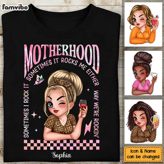 Personalized Gift For Mom Grandma Sometimes I Rock It Somtimes It Rocks Me Shirt - Hoodie - Sweatshirt 34506 1