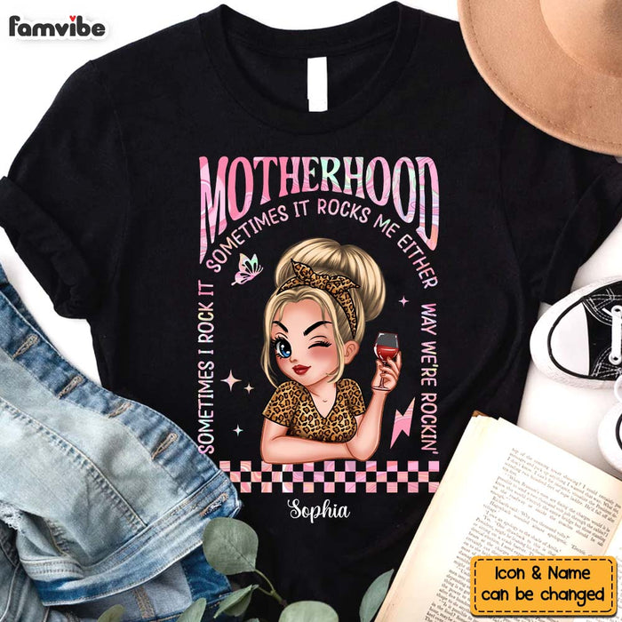 Personalized Gift For Mom Grandma Sometimes I Rock It Somtimes It Rocks Me Shirt - Hoodie - Sweatshirt 34506 1