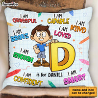 Personalized Gift For Grandson Name Alphabet I Am Kind Pillow 34521 thumb 1