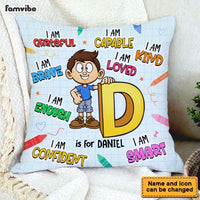 Personalized Gift For Grandson Name Alphabet I Am Kind Pillow 34521 thumb 1
